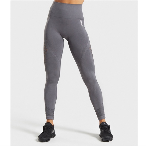 Gymshark Pants - GYMSHARK Energy Seamless Leggings - Gray